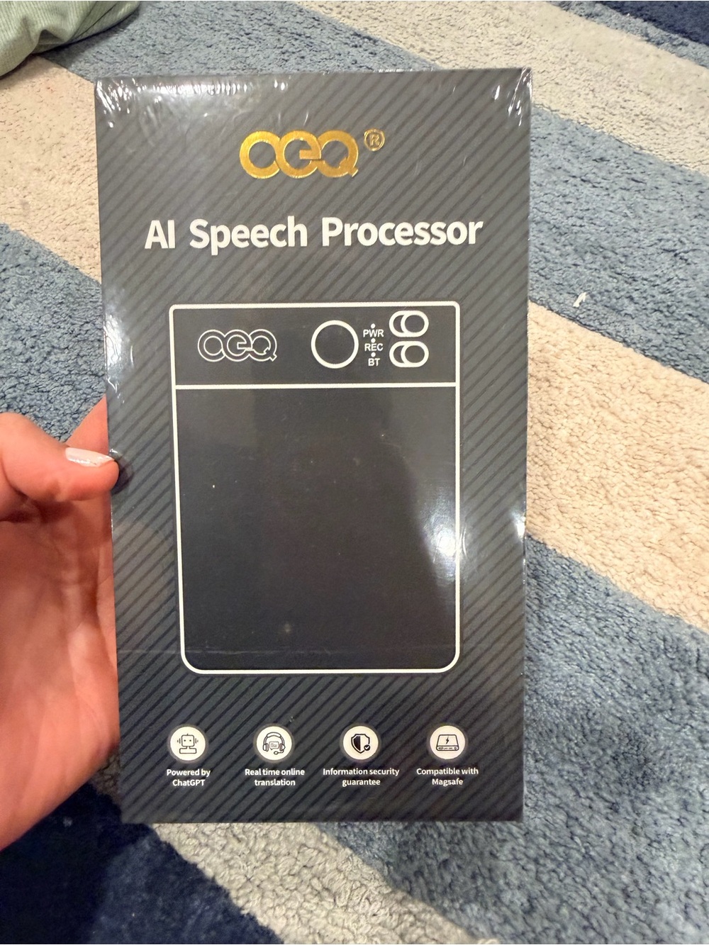 OEO AI Speech Processor - Black & Gold Packaging
